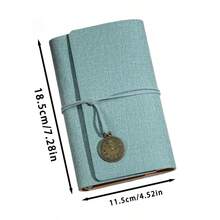 1 PC A6 Refillable Journal – PU Fabric-Grain Leather Cover, Delicate & Durable Water-Resistant Note-Taking Notebook/Diary. Portable & Slim For Travel, Ideal For Students, Professionals & Journal Enthusiasts – Excellent Gift For Daily Documentation. - Multicolor - View 2