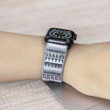 Unity Series Elastic Compatible/Replacement Band For Watch/Watch Ultra(Silver ,M Fits 6.5-7.0 Inch Wrist, 41/40/38mm) - SilverAztec - 查看 9