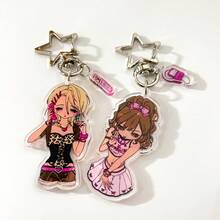 1个原装亚克力钥匙扣吊坠，可爱卡通西瓜挂件，适合搭配泳装，Y2K复古风，休闲、派对、上学等场合，送给女朋友的礼物