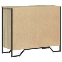 Commode VidaXL en chêne Sonoma 91 x 35,5 x 74,5 cm, fabriquée en bois d'ingénierie - Tabac - Voir 6