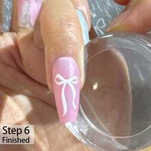 Nail Art Stamping Plate, Panda & Bamboo Pattern Nail Stamping Template, Nail Polish Stamping Mold, Nail Art Stamping Tool, Transparent Stamping Silicone Stamp, Nail Art Supplies - Red Violet - View 8