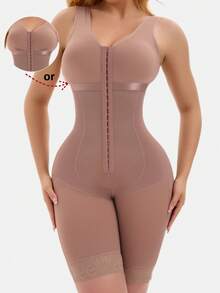 1 pieza Moldeador de figura para mujer, Faja reductora, Levantador de glúteos, Mono reductor, Moldeador corporal de alta compresión, Adecuado para diversas ocasiones - Óxido marrón - Ver 3