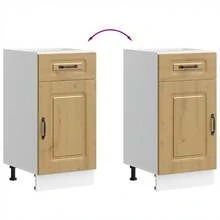 vidaXL Armário de cozinha Kalmar chêne artesanal bois d'ingénierie - Castanho - Ver 8