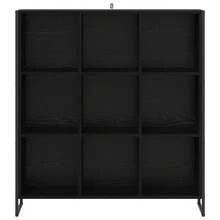 vidaXL Bibliothèque Chêne noir 99,5 x 30 x 108,5 cm Bois d'ingénierie - Noir - Voir 5