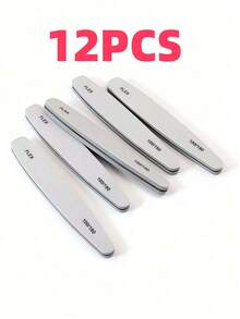 6件套专业海绵指甲锉和抛光块套装，适用于亚克力凝胶指甲和天然指甲，双面砂纸指甲锉和抛光块，可水洗，100/180目 - 灰色 - 查看 14