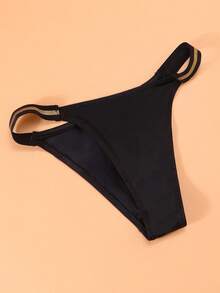 Set de 5 bragas de bikini de tiro bajo y sexy para mujer, de seda suave - Multicolor - Ver 7