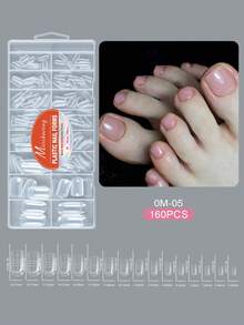 160pcs Crystal Nail Extension Mold, Duck Mouth Long Sharp Eagle Claw False Nail DIY Mold, Paperless Crystal Gel Nail Art Mold, Creative Nail Extension Mold - Clear - View 15