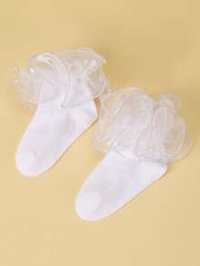2双装儿童/女童荷叶边公主芭蕾舞短袜，婴儿/幼儿/青少年 - 彩色 - 查看 3