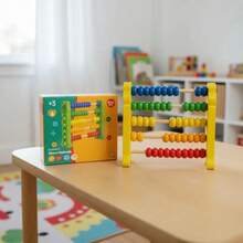Educational Wooden Tabletop Abacus With Animals - 彩色 - 查看 4