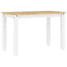 vidaXL Mesa de manjedoura  branca 112x60x75 cm pino madeira maciça - Branco - Ver 6