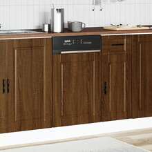 vidaXL Pannello per Lavatrice Porto Bordeaux Marrone 45x1,5x67 cm - Castano - Visualizzare 3