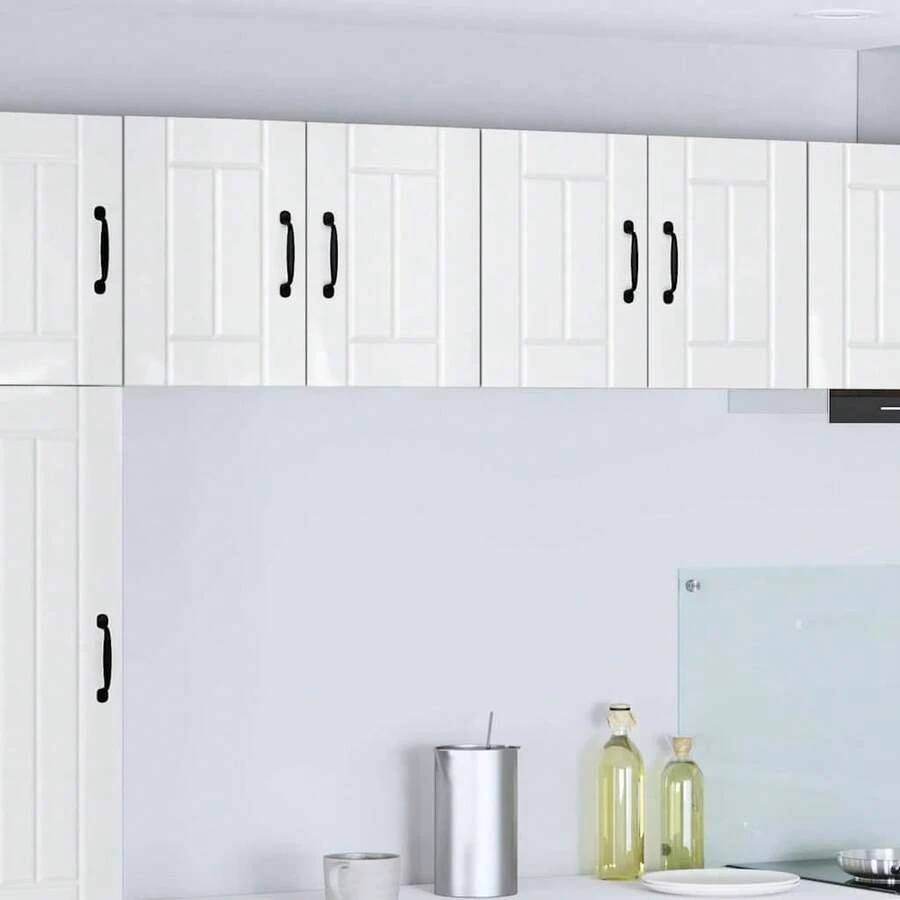 vidaXL Meuble mural de cozinha branco brilhante 60 x 31 x 40 cm - Branco - Ver 1