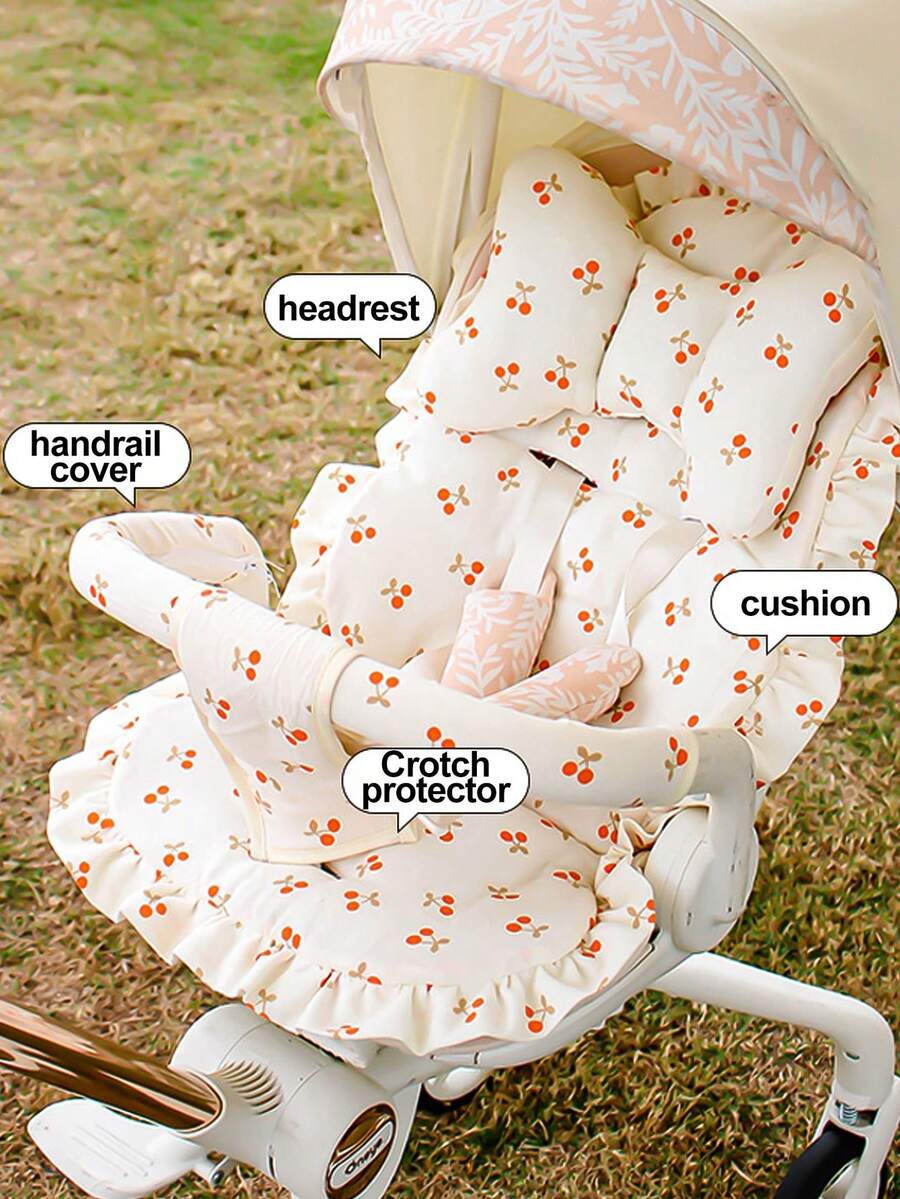 Baby Stroller Cherry Seat Pad, Armrest Cover, Pillow, Universal Baby Stroller Cooling Mat - Multicolor - View 1