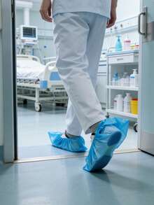 100pcs/Pack Disposable Blue Shoe Covers, Waterproof, Dustproof, Anti-Slip, Universal Size, Suitable For Home Cleaning, Hotel Travel, Outdoor Cycling, Rainy Days, Keep Shoes Clean And Dry,Shoe,Spring Summer Picks,Brides Maid Gifts,Room,Bedroom Decor,Beach,Travel,For Men,For Women,Vacation,Women's Day,Travel Essentials,Wedding Favours,Y2k,Bedroom,Car Accessories Women,Kitchen Deccor,Beach,Summer,Vacation,Holiday,Travel Essential,Going Out Tops,Household Items - Multicolor - View 5