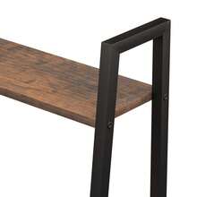 vidaXL Étagère sur pied 4 niveaux Marron foncé et noir 56x35x140 cm - Tabac - Voir 7