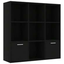 vidaXL Bibliothèque Noir 98x30x98 cm Legno d'ingegneria - nero - Visualizzare 2
