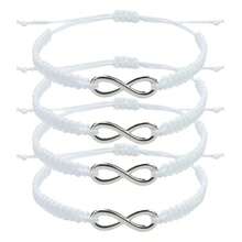 4pcs/Set Handmade Woven Infinity Symbol Figure 8 Bracelets, Unisex Couples & Best Friends Jewelry Gift - Bracelet - View 19