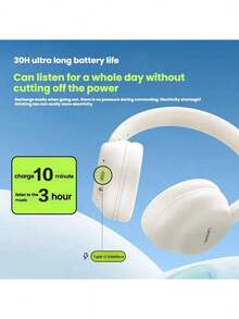 Lenovo TC3307 頭戴式耳機 實體7.1聲道切換 NC降噪麥克風 120小時續航 直播/電競/音樂三模 - 白色 - 查看 2