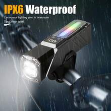 1PC LED Bicycle Light, USB Charging Power Display Mountain Bike Front Light, Cycling Equipment, Bicycle Light Set - Multicolor - View 9