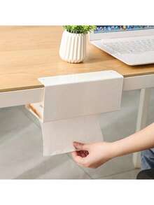 1pc Sleek Minimalist Black Shelf One-Piece Drill-Free Adhesive Tissue Holder Steel Strong Adhesive No-Trace Installation Space-Saving For Cabinets & Drawers Corner Easy Access Tissues Dual-Use For Countertop & Wall Mount Bathroom Ornaments Shower Accessories Bathroom Accessories Bathroom Bathroom Accessories - Multicolor - View 6