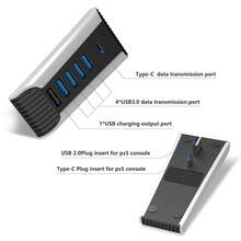 Topwolf USB Hub For P5, 5-In-1 USB Port Expander Compatible With P5/P5 SLIM/P5 PRO Console - Black and White - View 4