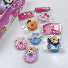 5/10/20/48pcs Sanrio Donut Shaped Erasers - Cute Cartoon Stationery, Perfect Small Gifts And Student Rewards
