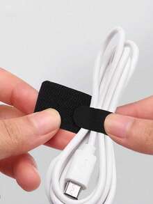 [With Adhesive Backing] Wire & Cable Organizer, Data Cable Management Hook And Loop Straps, Desktop Computer Cable Organizer Hook And Loop Strap With Data Cable Holder - Multicolor - View 6