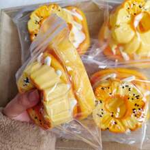 1pc Realistic Pineapple Bun, Soft & Slow Rebound Realistic Pineapple Bun, Food Prop, Realistic Food Model, Soft & Fluffy Realistic Food, Squeezable Prop, Suitable For Home Kitchen Party Decor, Photography Props, Gifts, Birthday & Graduation - Multicolor - View 10