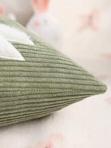 1件/2件装复活节装饰抱枕套，兔子毛绒灯芯绒刺绣，春季客厅沙发卧室家居装饰，节日礼物，绿色 - 綠色 - 查看 6