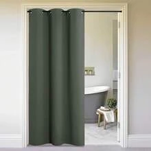 Patio Door Curtain Sound Blocking, Bedroom Privacy Room Divider Curtain Screen Partitions, Thermal Insulated Blackout Closet Sliding Door Curtain (1 Panel, 8.3ft Wide By 7ft Long, Gray) - 黑野鴨 - 查看 11