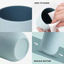 2pcs Plastic Toothbrush Tumbler | Simple Design, Reusable Travel Camping Toothbrush Cups For Bathroom Rinsing - White - View 8