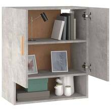 vidaXL Armadio murale Grigio Cemento 60x31x70 cm Legno d'ingénierie - Grigio - Visualizzare 4