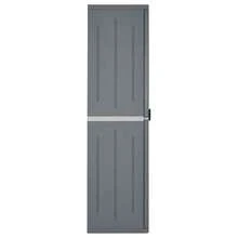 vidaXL Armoire de rangement de jardin gris 65x45x172 cm PP rotin - Gris - Voir 3