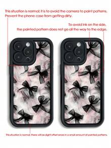 蝴蝶结彩绘凹槽黑色手机壳，配蝴蝶链，防摔加厚简约时尚，兼容 17/17 Pro/17 Pro Max/16/15、彩绘 15 Pro Max、Apple P13 手机壳、P14 女款手机壳、P11 软壳手机壳、P12 防摔手机壳，适用于 XS/XR/16 Pro Max/13 手机，型号：78P.78GES2，适用于 16/15/XR/16 Pro Max/7P/8P/P12 Pro Max/P13 Pro Max/P14 Pro Max/P13/P14/P11/P12/P14 女款软壳防摔手机壳 - 彩色 - 查看 6