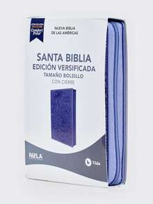NBLA, Santa Biblia, Edición versificada, Tamaño bolsillo, Leathersoft, Morado, Con cierre, Palabras de Jesús en rojo, Comfort Print (Leather Bound) - Libro único - Ver 5