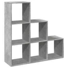 vidaXL Estante separado de pieza de 3 ebenex gris beton 99x29x99 cm - Gris - Ver 2