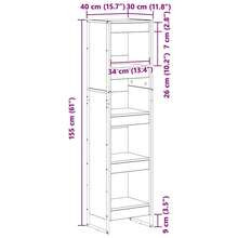 vidaXL Bibliothèque Chêne Fumé 80 x 30 x 155 cm Bois d'ingénierie - Tabac - Voir 11