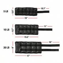10-Pound Pair Adjustable Wrist/Ankle Weights – 20 Lb Total | Portable Fitness Accessory - 20磅 - 查看 5