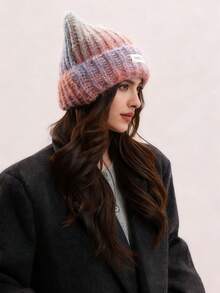 1顶个性化猫耳（蒸猫耳造型面包）毛绒羊毛帽，保暖耳罩，适合冬季日常佩戴