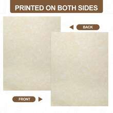 70 tờ giấy chứng nhận, khổ 8.5 x 11 inch, giấy in giả da, giấy văn phòng phẩm hai mặt dùng cho sơ yếu lý lịch, bằng tốt nghiệp, giải thưởng, nghệ thuật, thủ công, chứng chỉ cổ điển. - Màu be - Xem 3