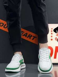 2025秋冬新款篮球运动鞋、男士休闲运动鞋、厚底运动鞋、跑步鞋 - 白色 - 查看 1