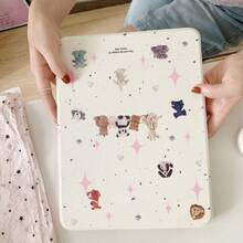 Cartoon Animal Rotating Protective Case For IPad 10, 2025 New IPad 11 With Pencil Slot, 360 Degree Rotation For IPad Air 7/5/6, Cute Acrylic Protective Cover For IPad 9th Gen