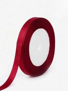 1 Roll 2cm Wide Satin Ribbon, For Making Hair Bows, Cake & Baking Decorations, Valentine's Day & Christmas Gift Wrapping - Red - View 12