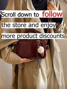 This Year's Trending Popular Bag For Women Is A Versatile New Fashion Item. It's A Stylish Crossbody And Handbag With A Small Top-Handle Design, Bucket Shape, And Comes In Red. It's High-Appeal And Suitable As A Single-Shoulder Bag Or Square Bag - Red - View 2