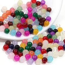 50/100颗多色双面珠子，龙眼珠，适用于手工DIY首饰、吊坠首饰制作、耳环、项链、手机挂绳、包包装饰，适合节日和首饰制作。
