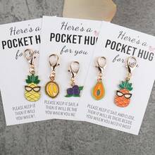5pcs Fruit Keychain Set, Comes With Pocket Hugging Cards, Suitable For Bag Decoration, Lucky Gift, Birthday Gift, Party Favor, Animal Party Keychain. Suitable For Gifting To Family, Friends, Fruit Lovers, Guests - Multicolor - View 8