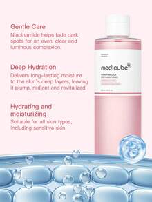 Medicube 1瓶250毫升PDRN粉色积雪草舒缓爽肤水，质地轻盈水润，呈粉色，蕴含鲑鱼PDRN+积雪草提取物，舒缓泛红，保湿提亮，修护柔肤，适合敏感肌肤、晒后肌肤及换季肌肤。 - PDRN 粉紅積雪草舒緩爽膚水 250 ml - 查看 3