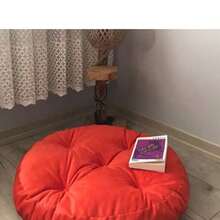 Ny kollektion Dekorativ rund golvpuffkudde i Turkiet - Röd - Visa 3