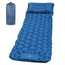 4pcs Camping Pad With Pillow, 3.9 Inch Thick Inflatable Sleeping Mat, Durable High-Quality Lightweight Inflatable Sleeping Pad, Suitable For Backpacking, Hiking, Picnic (Blue, Green)