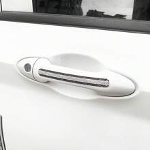 4件裝精美汽車門防撞裝飾水鑽門把手貼紙，刮痕遮瑕，中性防刮耐磨亮面保護膜 - 4pcs門把手貼 - 查看 14